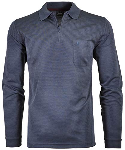 RAGMAN Herren Softknit-Polo Fineliner mit Zip L, Azur-778 von RAGMAN