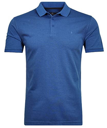 RAGMAN Herren Softknit-Polo modern fit S, Blau-Melange-765 von RAGMAN