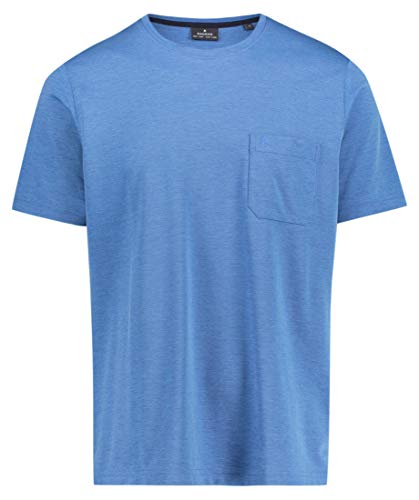 RAGMAN Herren Softknit T-Shirt Rundhals, mit Brusttasche 3XL, Aqua-702 von RAGMAN