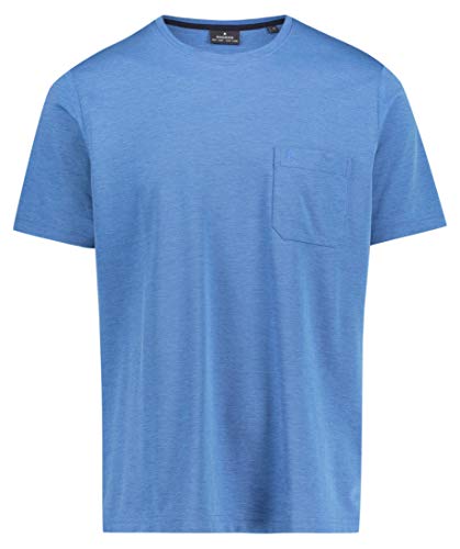RAGMAN Herren Softknit T-Shirt Rundhals, mit Brusttasche XXL, Aqua-702 von RAGMAN