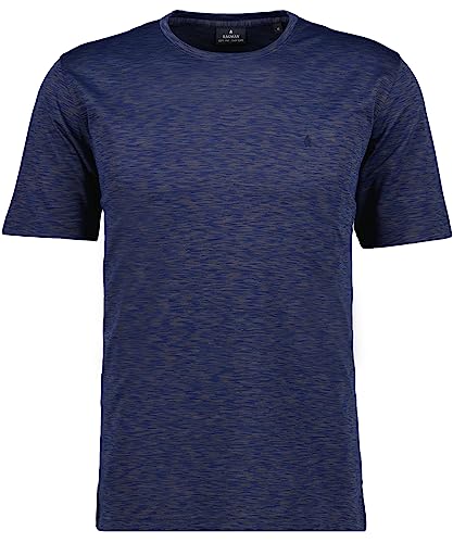 RAGMAN Herren Softknit-T-Shirt mit Rundhals und Flamm-Optik L, Blau meliert-175 von RAGMAN