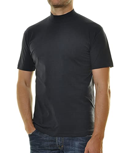 RAGMAN Herren Stehkragenshirt Kurzarm 4XL, Marine-070 von RAGMAN