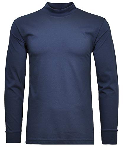 RAGMAN Herren Stehkragenshirt Langarm L, Nachtblau-079 von RAGMAN