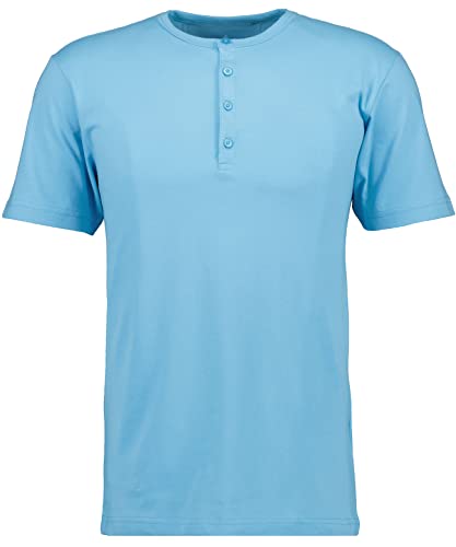 RAGMAN Herren T-Shirt Serafino 3XL, Blau-Melange-703 von RAGMAN