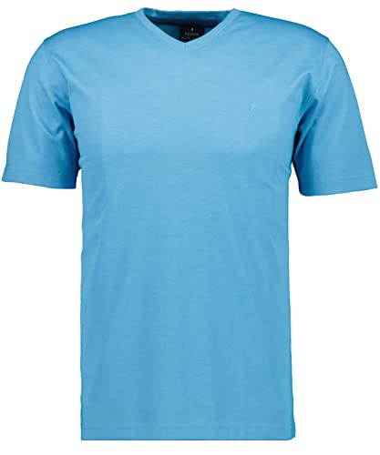 RAGMAN Herren T-Shirt Softknit Uni, Pflegeleicht L, Ibiza Blau-742 von RAGMAN