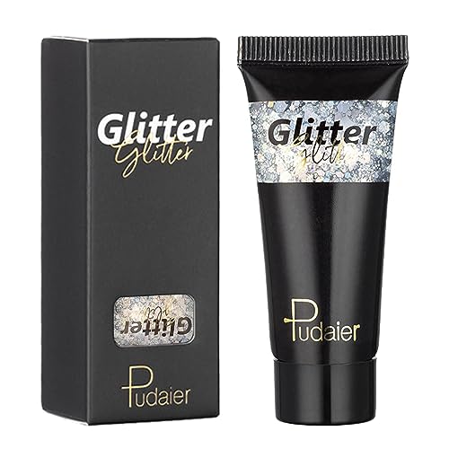 Gesichtsglitzer - Funkelnder, schnell trocknender, langanhaltender Körperglitter - Rave-Accessoires für Augen-Lippen-Haare, Make-up-Glitzer für Frauen und Mädchen, Gesichtsbemalung Rasoli von RASOLI