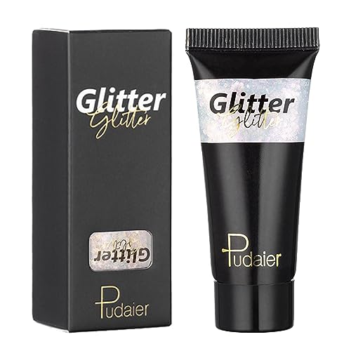 Glitzer-Haargel,Schnell trocknender grober Glitzer, langanhaltend, holografisch funkelnd - Haarglitzer für Körper, Gesicht, Haare und Lippen, Rave-Accessoires für Frauen und Mädchen Rasoli von RASOLI