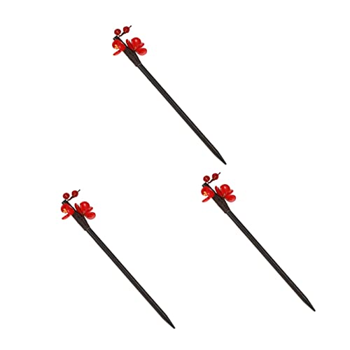 1 stück Quaste Einfache Blume Zubehör Han Kopfschmuck Sticks Schmuck Haarschmuck Traditionelle Blumen Chinesische Kreative Haarnadeln Antike Handgemacht Zart Rot Stick Stil Frauen Haarnadel ( Color : von RAZZUM