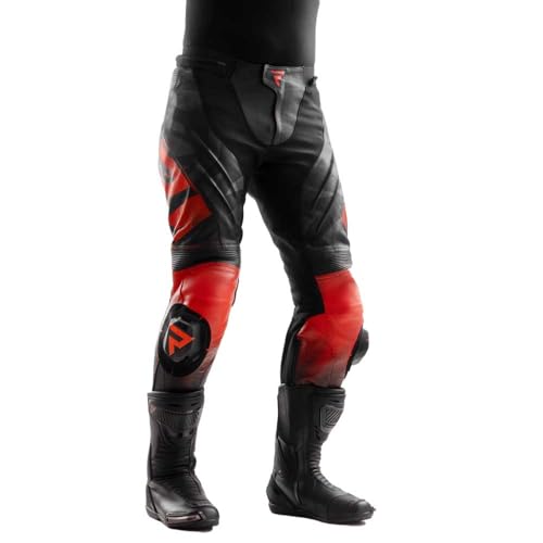 REBELHORN Inferno Motorradhose Herren | Leder | Knie, Hüft und Steißbein Protektoren Stufe 2 | Knieschleifer | Belüftungspaneele REBELHORN Inferno Motorradhose Herren | Leder | Knie, Hüft und Steißbein Protektoren Stufe 2 | Knieschleifer | Belüftungspaneele von REBELHORN