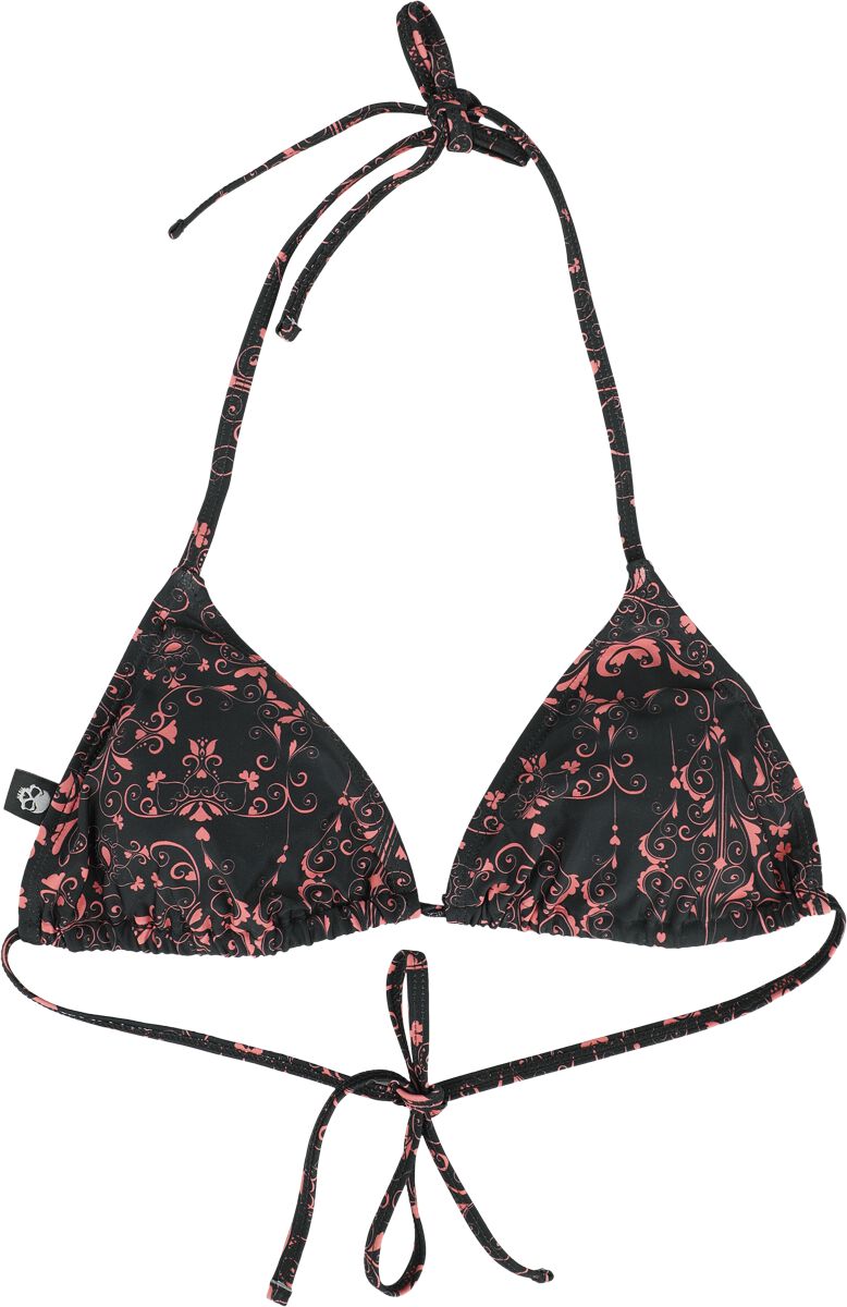 Bikini-Oberteil für Damen  schwarz "Bikini Top With Alloverprint" von RED by EMP von RED by EMP