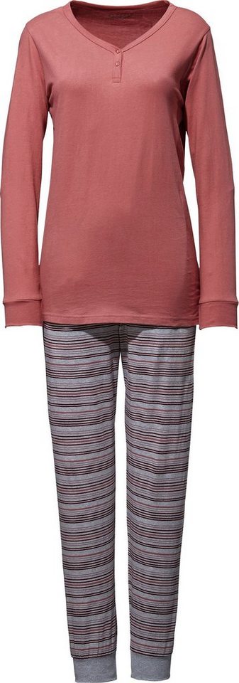 REDBEST Pyjama Damen-Schlafanzug Single-Jersey Streifen von REDBEST