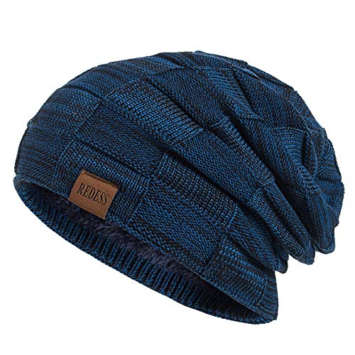 REDESS Beanie Mütze für Herren und Damen Winter Warme Mützen Stricken Slouchy Thick Skull Cap von REDESS