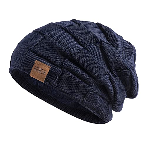 REDESS Beanie Mütze für Herren und Damen Winter Warme Mützen Stricken Slouchy Thick Skull Cap von REDESS