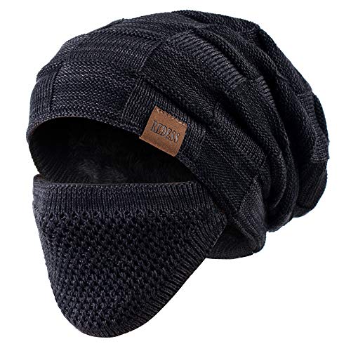 REDESS Beanie Mütze für Herren und Damen Winter Warme Mützen Stricken Slouchy Thick Skull Cap von REDESS