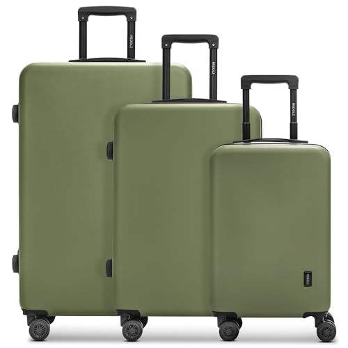 REDOLZ Hartschalen Koffer-Set 3-teilig | Leichte Reise-Trolleys aus hochwertigem, robustem ABS Material | Ultra-leicht für Damen & Herren | 4 Doppelrollen & TSA-Schloss (Essentials 09) von REDOLZ