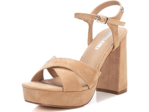 REFRESH Damen-Sandalen mit Schnallenverschluss, Farbe: Schwarz, Größe 37, Taupe, 37 EU von REFRESH