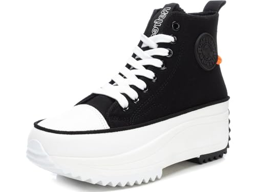 REFRESH - Damen-Sneaker mit Reißverschluss, Farbe: Braun, Größe: 37, Schwarz , 40 EU, 171837 von REFRESH