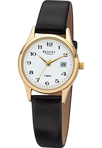 Regent Damen Analog Quarz Uhr mit Leder Armband 12100521 von REGENT