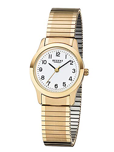 Regent Damen Analog Quarz Uhr mit Edelstahl Armband 12300087 von REGENT