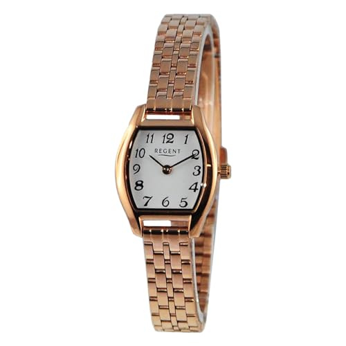 REGENT Damen Armbanduhr Analog Metallarmband Rosegold UR2211598 Analoguhr von REGENT