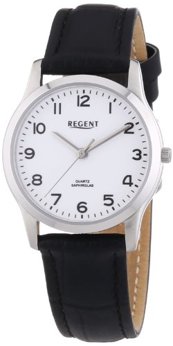 Regent Damen-Armbanduhr XS Analog Quarz Leder 12111105 von REGENT