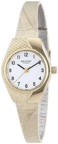 Regent Damen Analog Quarz Uhr mit Messing Armband 12160061 von REGENT