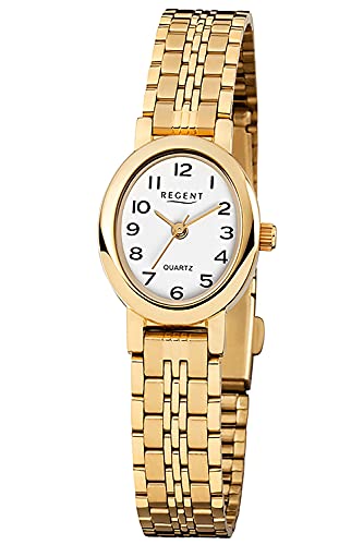 Regent Damen Analog Quarz Uhr mit Stahl Armband 12210805 von REGENT