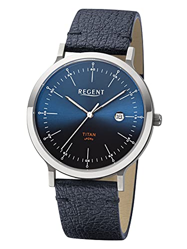 Regent Herrenuhr Titan Blau BA-701 von REGENT