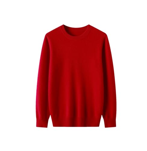 REHJJDFD Lässiger Wollpullover für Herren, Rundhalsausschnitt, lockerer Strickpullover, rot, M REHJJDFD Lässiger Wollpullover für Herren, Rundhalsausschnitt, lockerer Strickpullover, rot, M von REHJJDFD