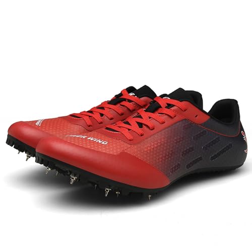 Leichtathletik-Spikes-Schuhe für Herren, Rennen, Springen, Sprint-Turnschuhe für Damen, Jugendliche, Jungen und Mädchen, 7 Nägel, atmungsaktiv, leicht, Athletik-Trainingsschuhe, Unisex, 34–45 EU von REIJAX