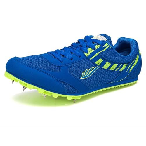 Unisex-Leichtathletikschuhe Spikes Leichtathletik 7 Nägel Laufschuhe rutschfeste Jugendsportschuhe Turnschuhe Sprint-Spikes Gittergewebe Atmungsaktiv und bequem Mit Sprint Herren Kinder Damen,32-46 EU von REIJAX