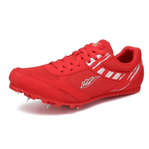 Unisex-Leichtathletikschuhe Spikes Leichtathletik 7 Nägel Laufschuhe rutschfeste Jugendsportschuhe Turnschuhe Sprint-Spikes Gittergewebe Atmungsaktiv und bequem Mit Sprint Herren Kinder Damen,32-46 EU von REIJAX