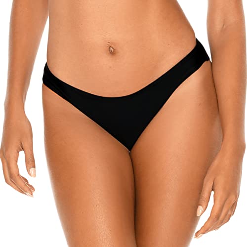 RELLECIGA Damen Bademode Bikinihose Unterteil Brazilian Cut Bikini Bottom Schwarz L von RELLECIGA