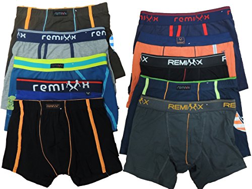 REMIXX 6er Pack Kinder Jungen Boxershorts Größe 134-176 (134-140) von REMIXX