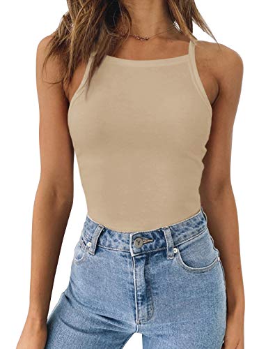 REORIA Damen Trägerlos kurzarm Racerback Riemchen Body Skin M von REORIA