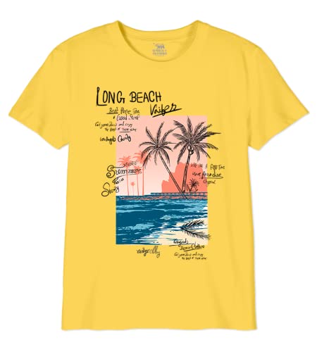 REPUBLIC OF CALIFORNIA Mädchen Girepczts045 T-Shirt, gelb, 14 Jahre von REPUBLIC OF CALIFORNIA