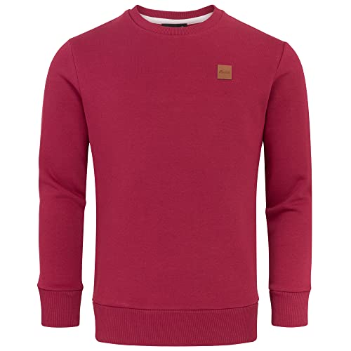 REPUBLIX Herren Basic College Sweatshirt Pullover Sweatjacke Hoodie R0456 Bordeaux XXL von REPUBLIX