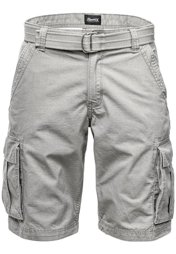 REPUBLIX Herren Cargoshorts inkl. Gürtel Männer Kurze Bermuda Hose Regular Fit REPGUR7027 Hellgrau W30 REPUBLIX Herren Cargoshorts inkl. Gürtel Männer Kurze Bermuda Hose Regular Fit REPGUR7027 Hellgrau W30 von REPUBLIX