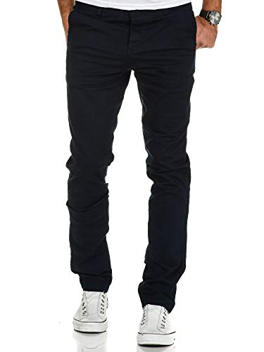 REPUBLIX Herren Regular Slim Stretch Chino Hose Fit R7009 Navyblau W32/L34 von REPUBLIX