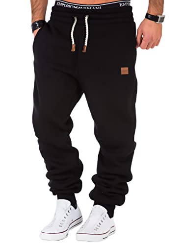 REPUBLIX Herren Sporthose Jogger Jogginghose Sweatpants Trainingshose R-0053 Schwarz XXL von REPUBLIX