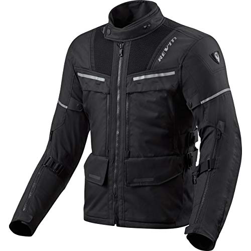 REV'IT! Motorradjacke mit Protektoren Motorrad Jacke Offtrack Textiljacke schwarz L, Herren, Enduro/Adventure, Ganzjährig, Polyester von Rev'It