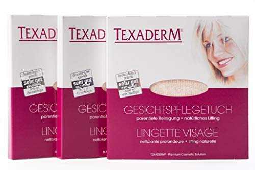 Rezi Gesichtsreinigungstuch Gesichtspflegetuch Texaderm, 1er Pack (1 X 3 Stück) Dermatologisch Getestet,waschbar & wiederverwendbar - Make up entferner Tuch Apricot von REZI Microfaserprodukte GmbH