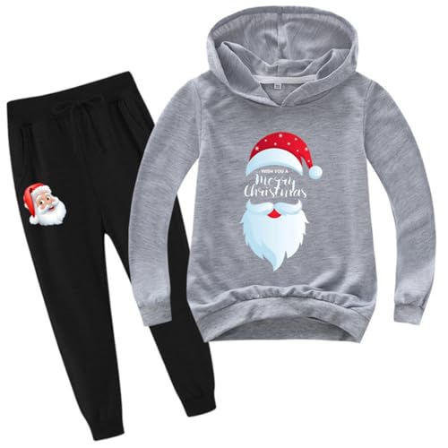 Christmas Cartoon Kinder Pullover Sweatshirt Anzug Unisex Trainingsanzug Sets Hoodie und Jogginghose Anzug für Kinder (Weihnachten8,130) von RIAAJ