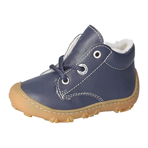 RICOSTA Baby Jungen Winterstiefel Colin,Kinder Lauflernschuhe,WMS:Weit,Barfuß-Schuh,gefüttert,wasserdicht,Winterboots,Stiefel,Nautic (180),24 EU von RICOSTA