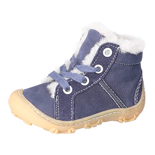 RICOSTA Baby Jungen Barfußschuhe ELIA,Kinder Lauflernschuhe,WMS:Weit,terracare,Barfuß-Schuh,schnürer,lammfell,schnürschuhe,See (170),21 EU von RICOSTA