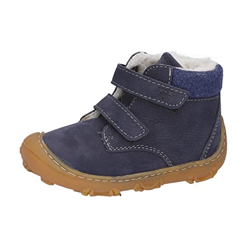 RICOSTA Baby Jungen Winterstiefel NICO,Kinder Lauflernschuhe,WMS:Weit,terracare,Barfuß-Schuh,Outdoor-Kinderschuhe,gefüttert,warm,See (180),23 EU von RICOSTA