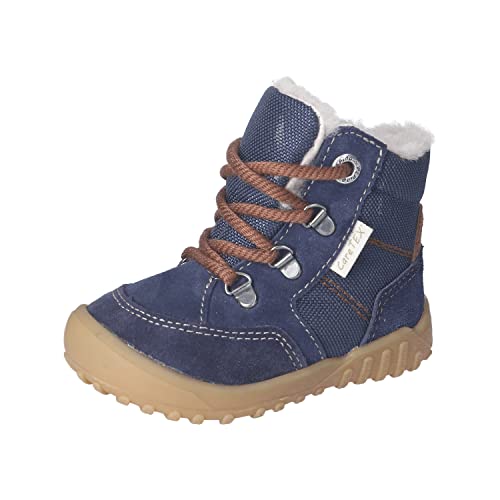 RICOSTA Baby Jungen Winterstiefel Dari,Kinder Lauflernschuhe,WMS:Weit,CareTEX,Outdoor-Kinderschuhe,lammfell-Stiefel,Nautic/Ozean (170),21 EU von PEPINO