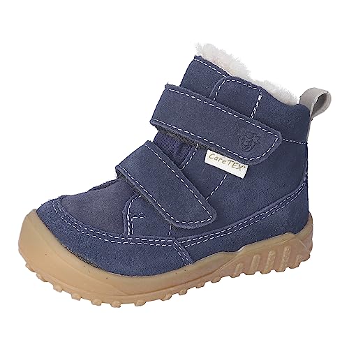 RICOSTA Baby Jungen Winterstiefel DOMI,Kinder Lauflernschuhe,WMS:Weit,CareTEX,outdoor-kinderschuhe,lammfell-stiefel,wasserdicht,nautic (170),22 EU von RICOSTA