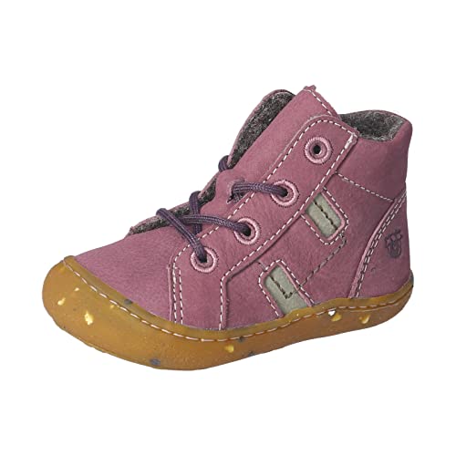 RICOSTA Baby Mädchen Lauflernschuhe CAJU,Kinder Boots,lose Einlage,RICOSTAcare,schnürer,schnürstiefelchen,flexibel,leicht,Pflaume (380),24 EU von RICOSTA