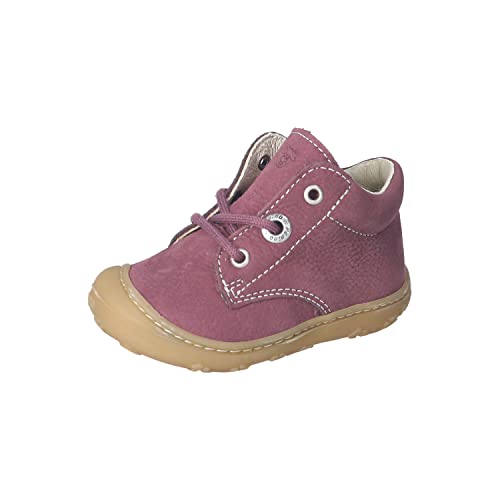 RICOSTA Baby Mädchen Stiefel Cory,Kinder Lauflernschuhe,WMS:Mittel,lose Einlage,terracare,schnürstiefel,Booties,Leder,Pflaume (380),18 EU von RICOSTA